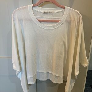 We The Free White Oversized Cotton Tee